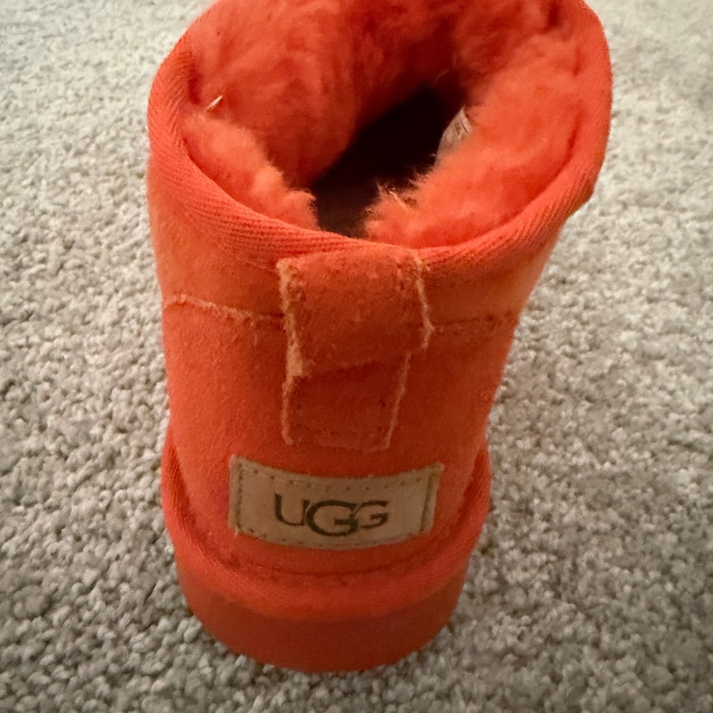 UGG Plush Sheepskin Lined Boot - Vibrant Orange